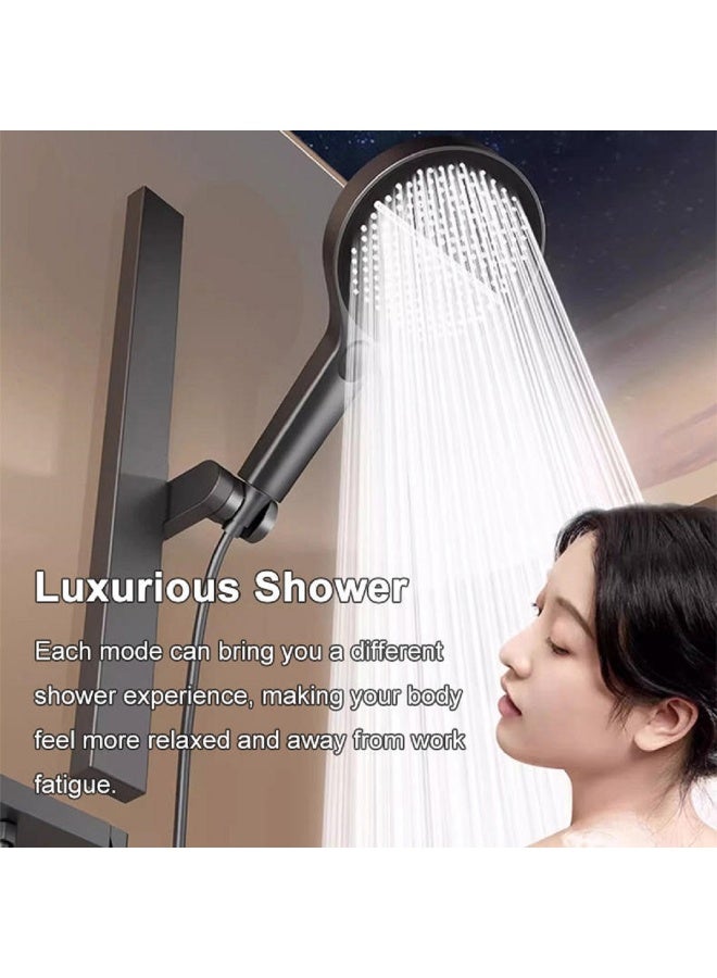MIXSNOW رأس دش فاخر بتصميم مميز لرش الماء على شكل مطر - نمط رش واسع مع فوهات مصنوعة بالكامل من السيليكون، وتدفق مياه غزير. - Image 4